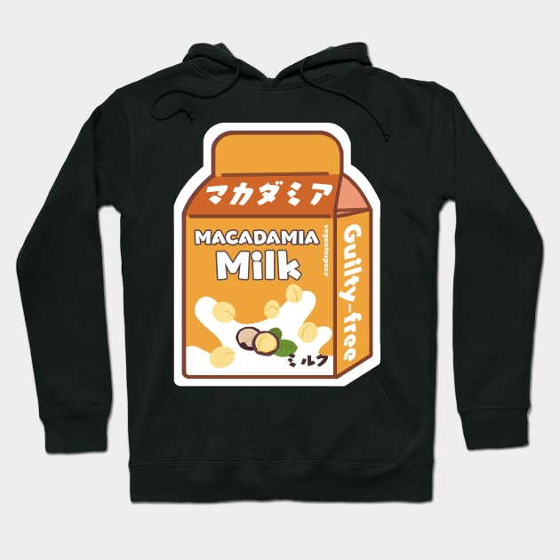 Macadamia Milk Dairy Free Plant Based Vegan Milk Hoodie by veganspace